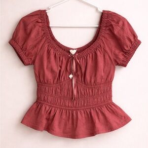 NWT Sim & Sam Pink Smocked Y2K Womens Medium Babydoll Too Cottagecore Fairy